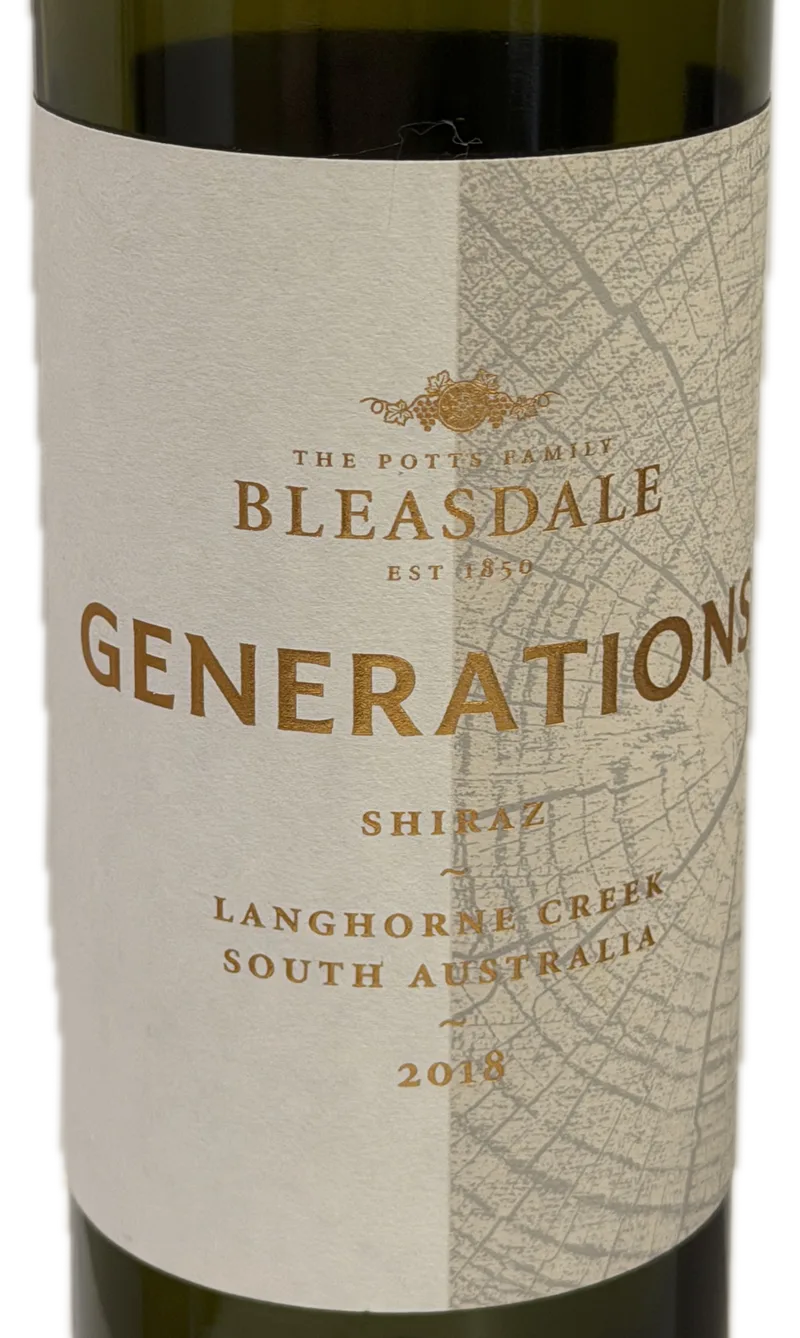 Bleasdale Generations Shiraz 2018 — Front