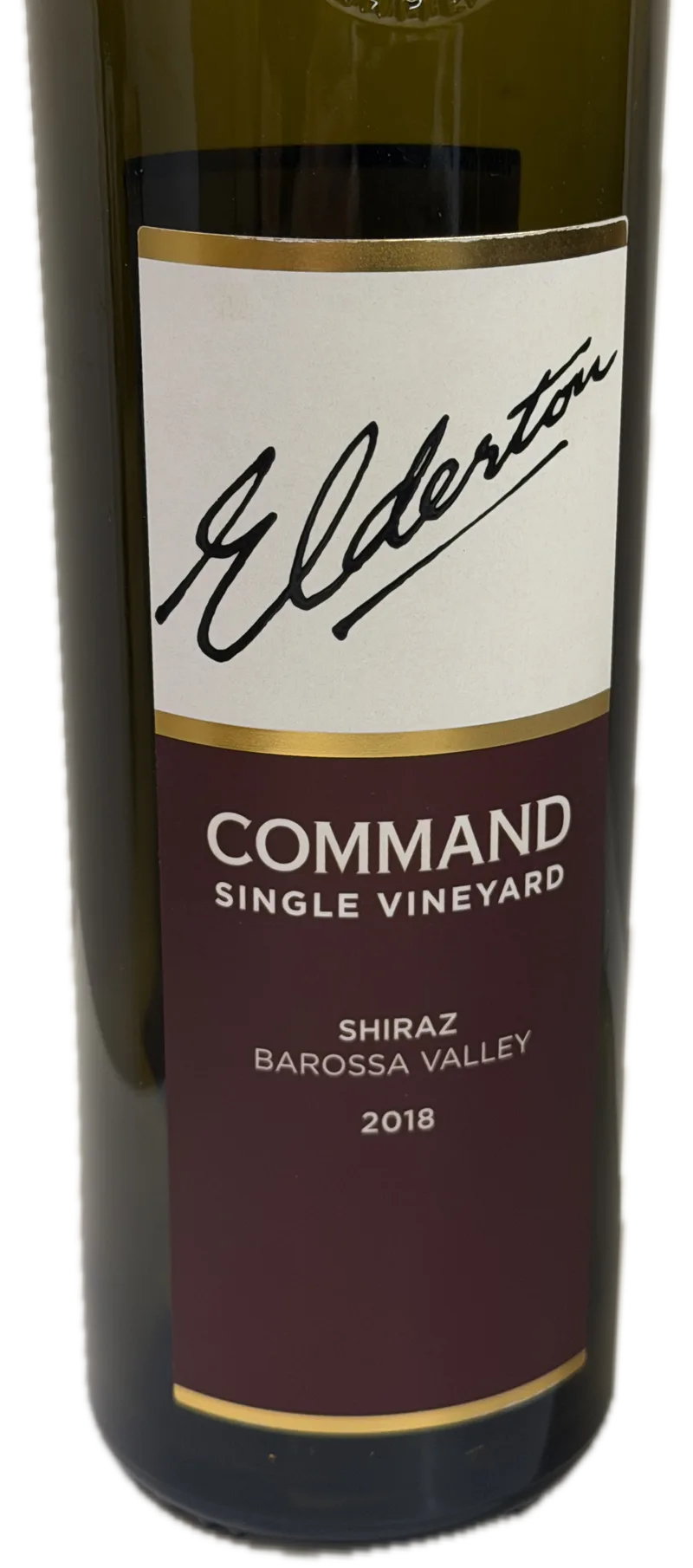 Elderton Command Single Vineyard Shiraz 2018 — Front