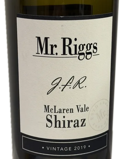 Mr. Riggs J.F.R. Shiraz 2019