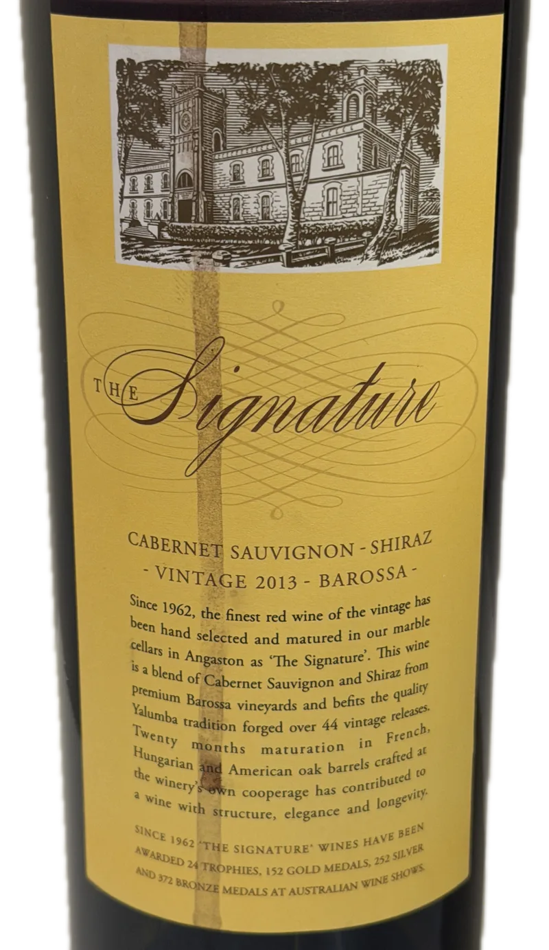 Yalumba The Signature Cabernet Sauvignon & Shiraz 2013 — Front