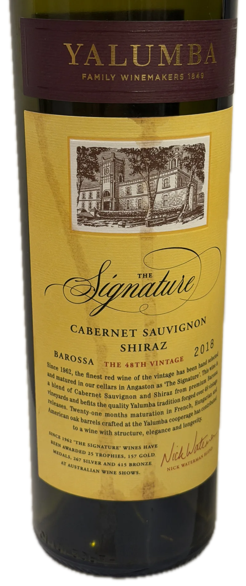 Yalumba The Signature Cabernet Sauvignon & Shiraz 2018 — Front